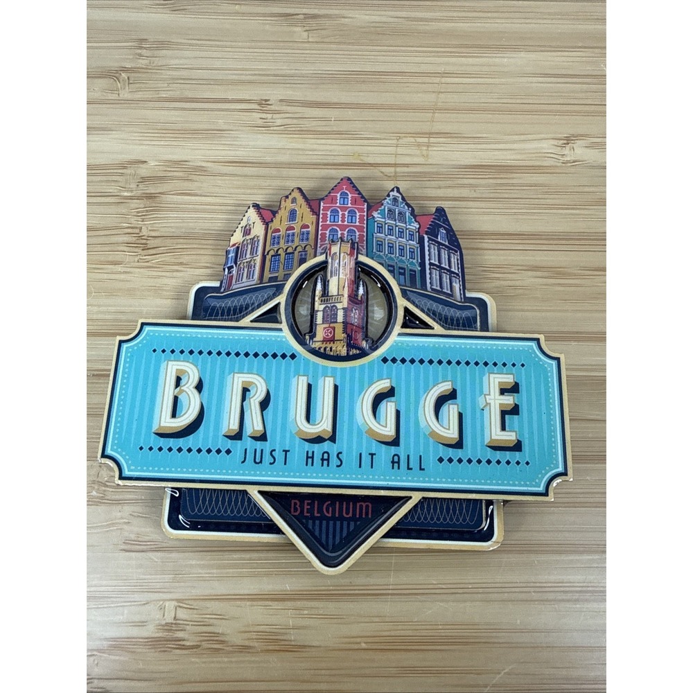 Brugge Belgium 3D Souvenir Magnet City Skyline Brugge Just Has It All 3"